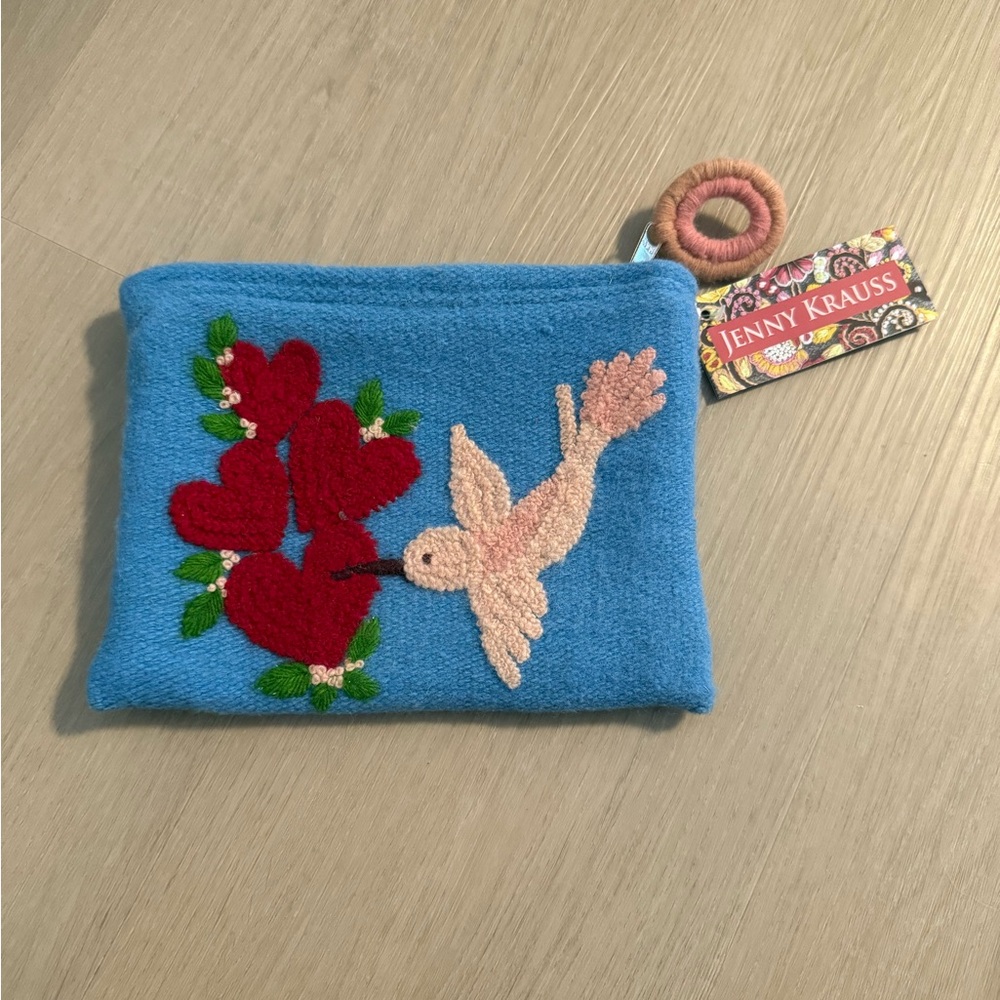 Jenny Krauss hummingbird wool pouch